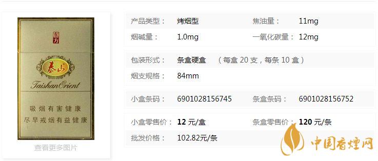 泰山東方硬盒多少錢一盒價格？泰山東方香煙價格表圖2020
