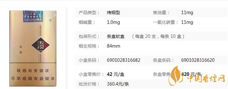 玉溪軟和諧軟包多少錢(qián)？玉溪軟和諧香煙價(jià)格及參數(shù)